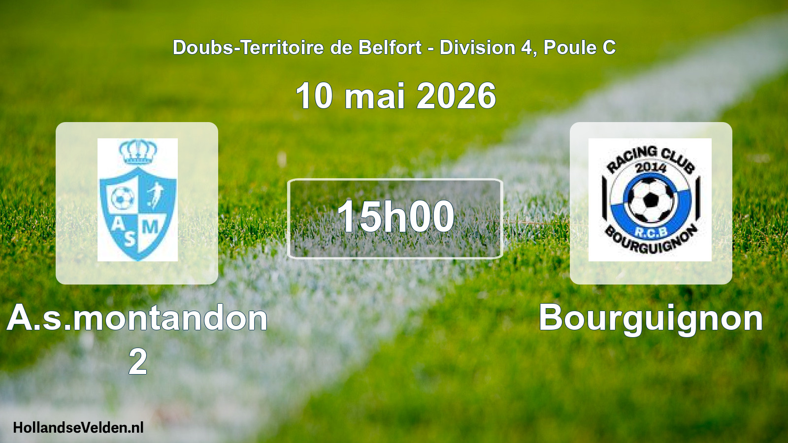 Scheduled Match: A.s.montandon 2 - Bourguignon (10 May 2026)