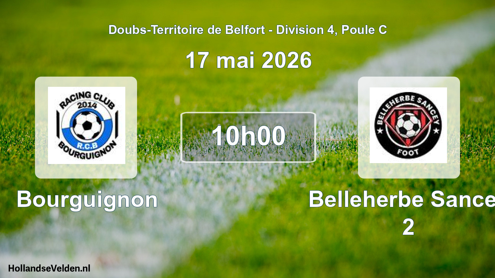 Scheduled Match: Bourguignon - Belleherbe Sancey 2 (17 May 2026)