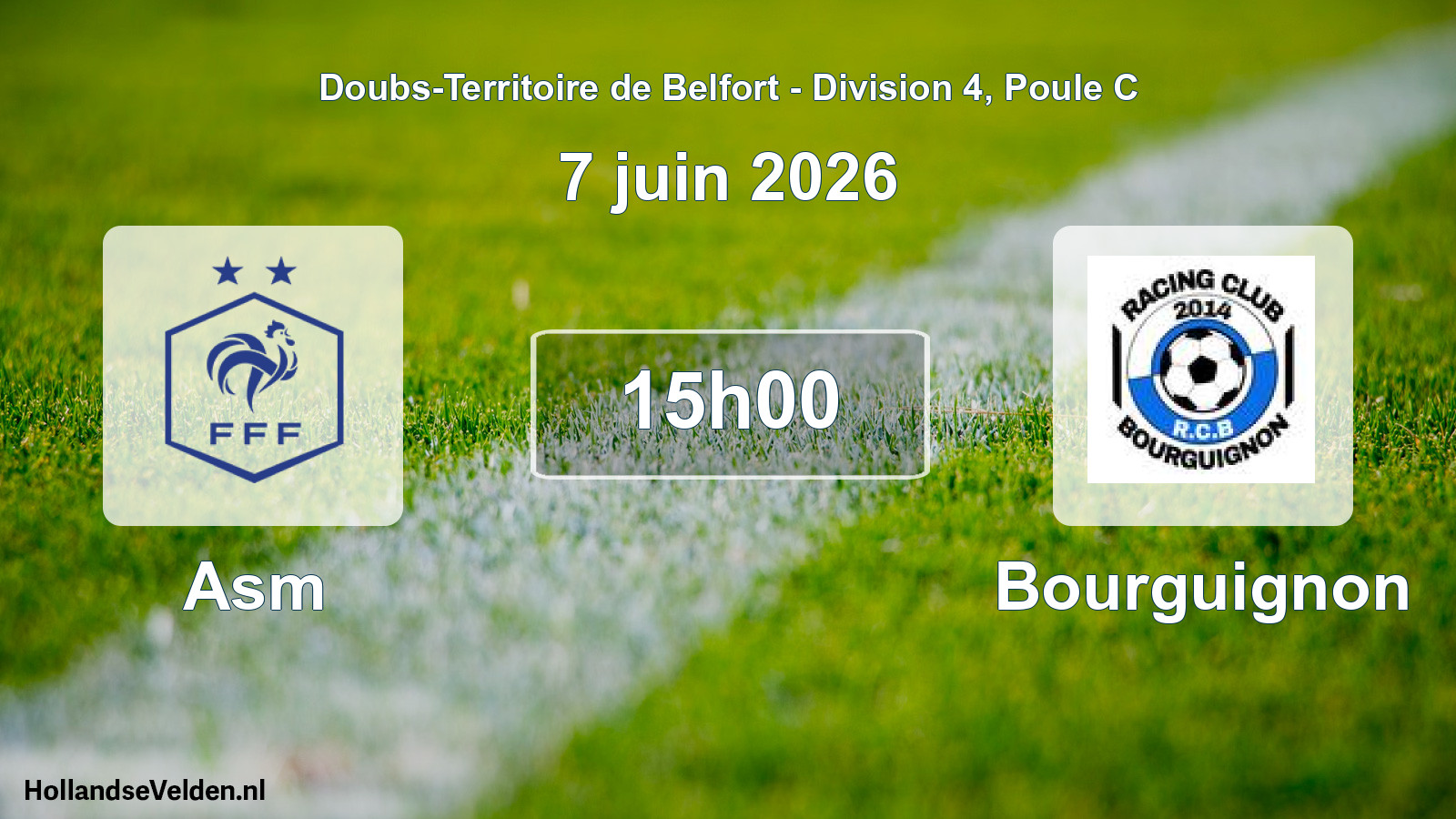 Scheduled Match: Asm - Bourguignon (7 June 2026)