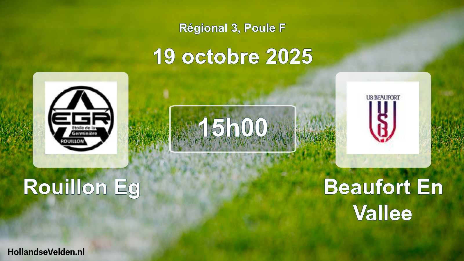 Scheduled Match: Rouillon Eg - Beaufort En Vallee (19 October 2025)