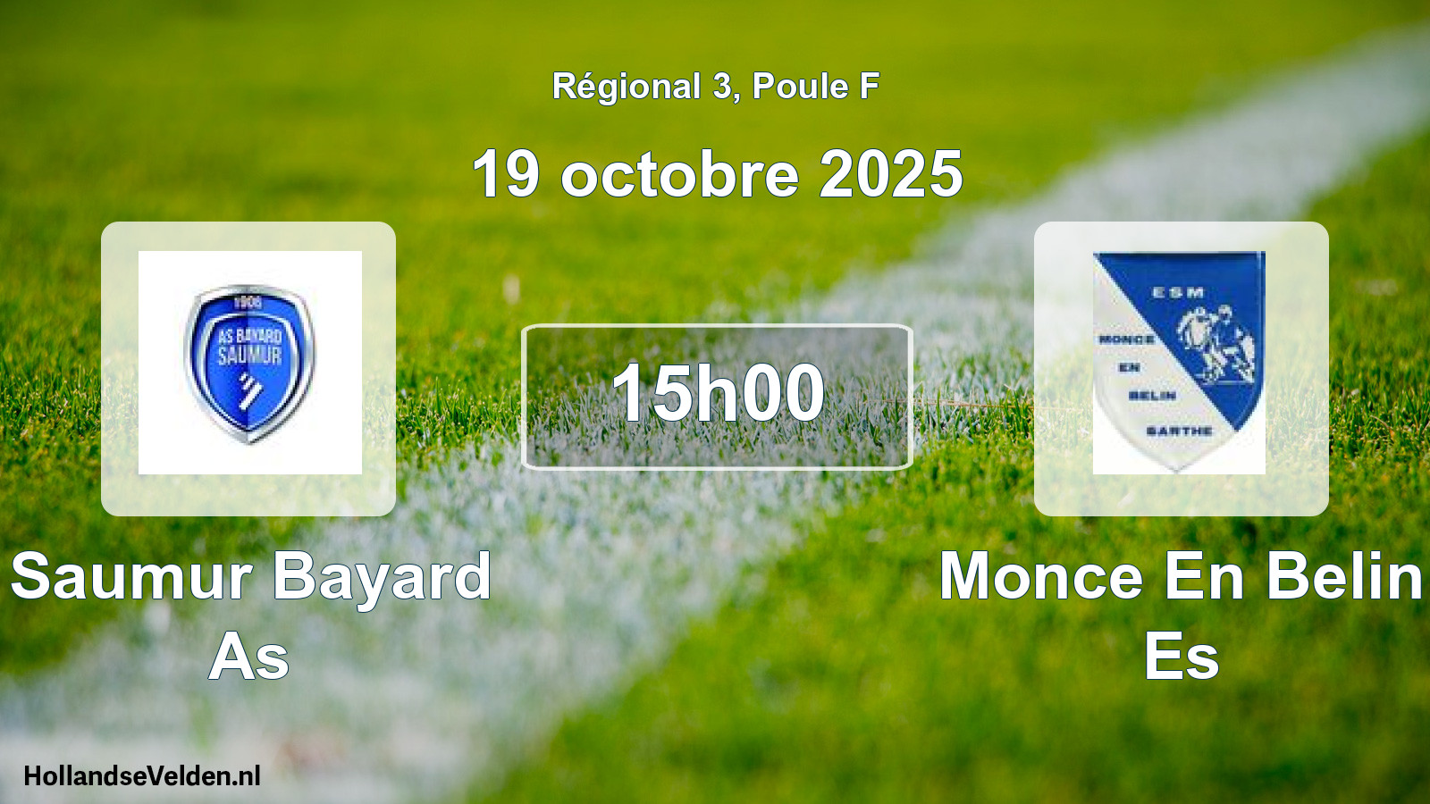 Scheduled Match: Saumur Bayard As - Monce En Belin Es (19 October 2025)
