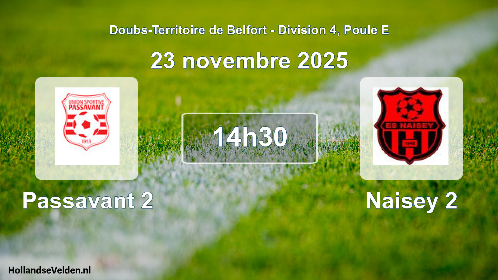 Scheduled Match: Passavant 2 - Naisey 2 (23 November 2025)