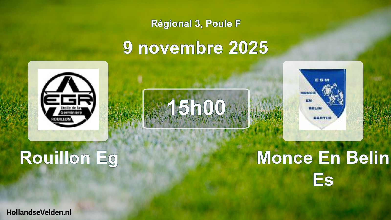 Geplande wedstrijd: Rouillon Eg - Monce En Belin Es (9 november 2025)