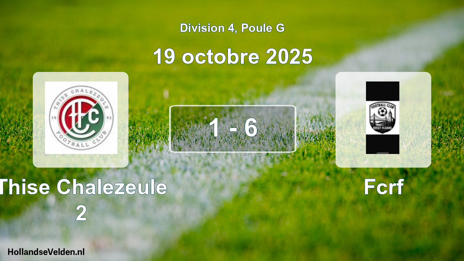 Total number of matches played: Thise Chalezeule 2 - Fcrf 1 - 6 (19 October 2025)