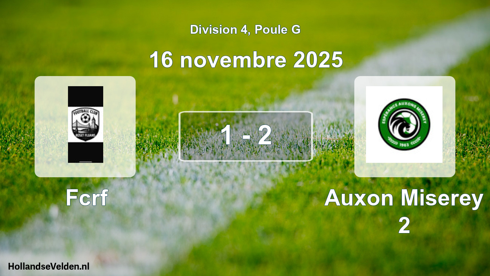 Match joué: Fcrf - Auxon Miserey 2 1 - 2 (16 novembre 2025)