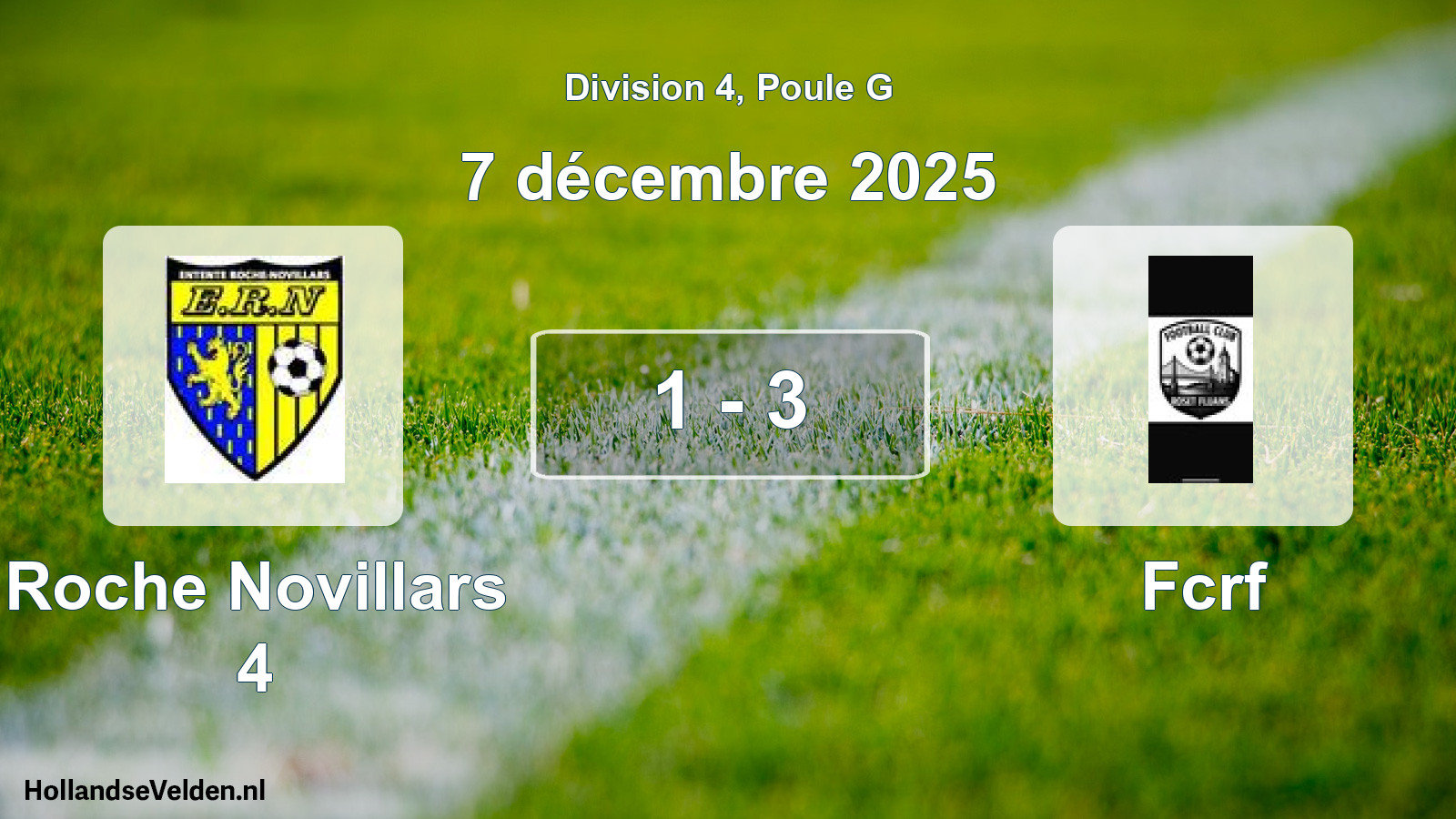 Match joué: Roche Novillars 4 - Fcrf 1 - 3 (7 décembre 2025)