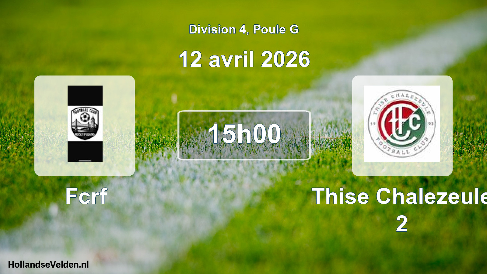 Match programmé: Fcrf - Thise Chalezeule 2 (12 avril 2026)
