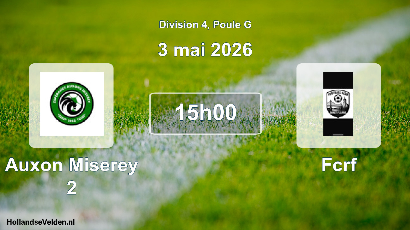 Match programmé: Auxon Miserey 2 - Fcrf (3 mai 2026)