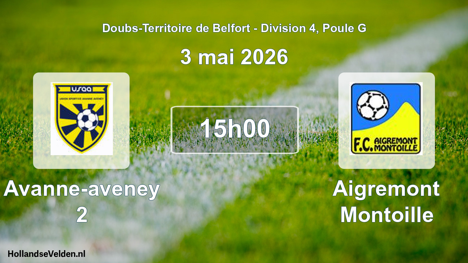 Scheduled Match: Avanne-aveney 2 - Aigremont Montoille (3 May 2026)