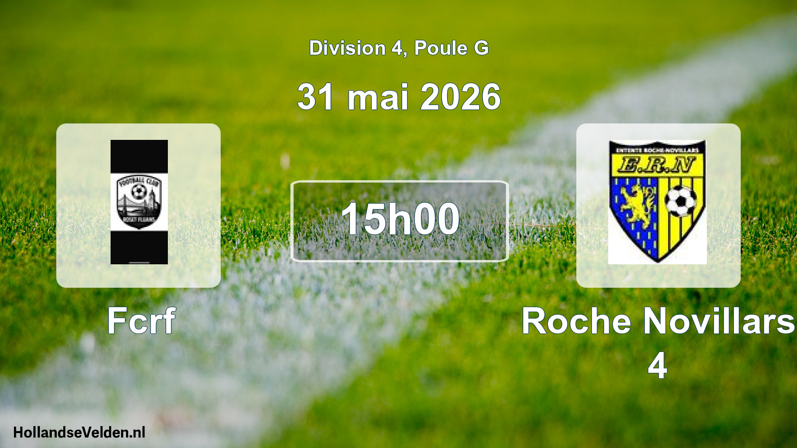 Match programmé: Fcrf - Roche Novillars 4 (31 mai 2026)