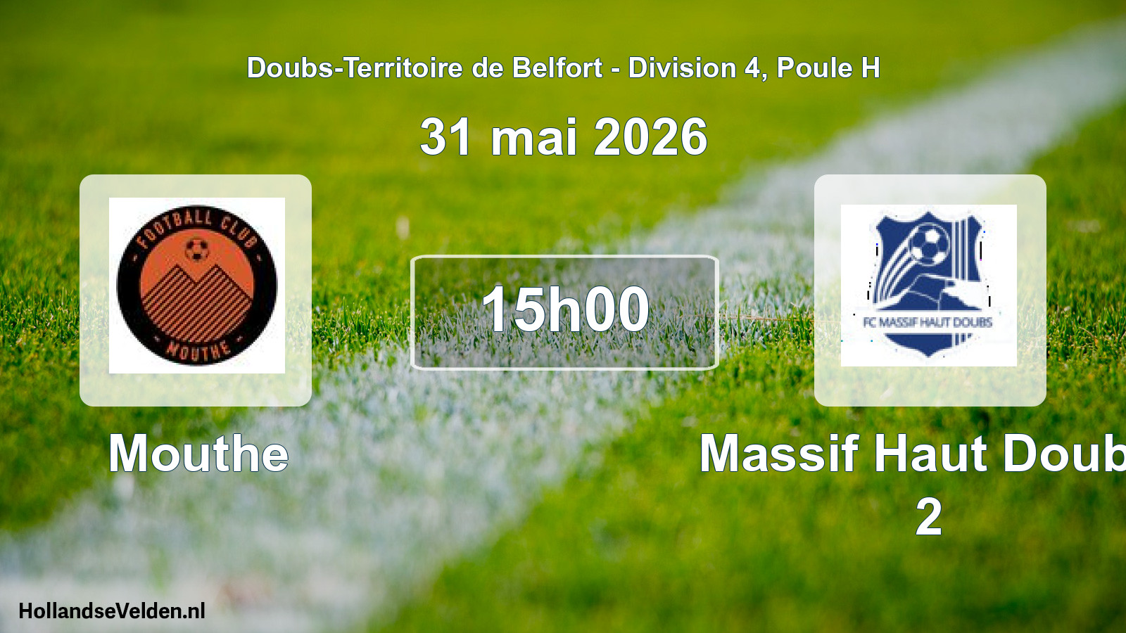 Scheduled Match: Mouthe - Massif Haut Doubs 2 (31 May 2026)