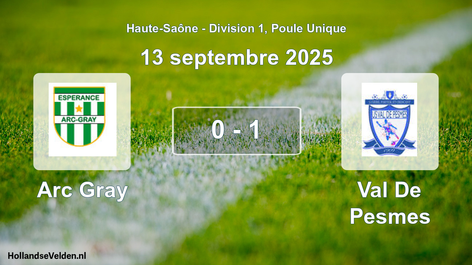 Total number of matches played: Arc Gray - Val De Pesmes 0 - 1 (13 September 2025)