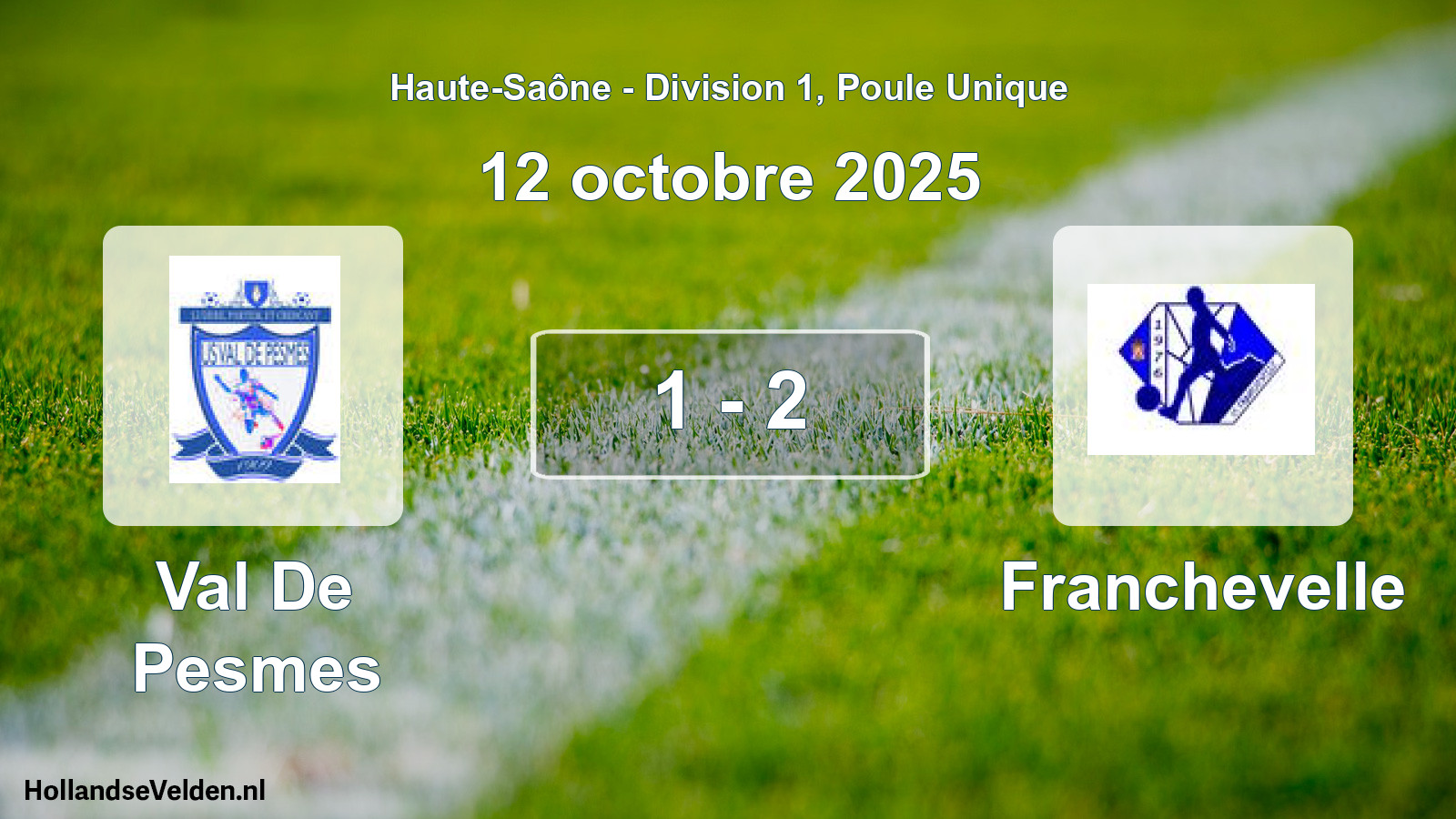 Gespeelde wedstrijd: Val De Pesmes - Franchevelle 1 - 2 (12 oktober 2025)