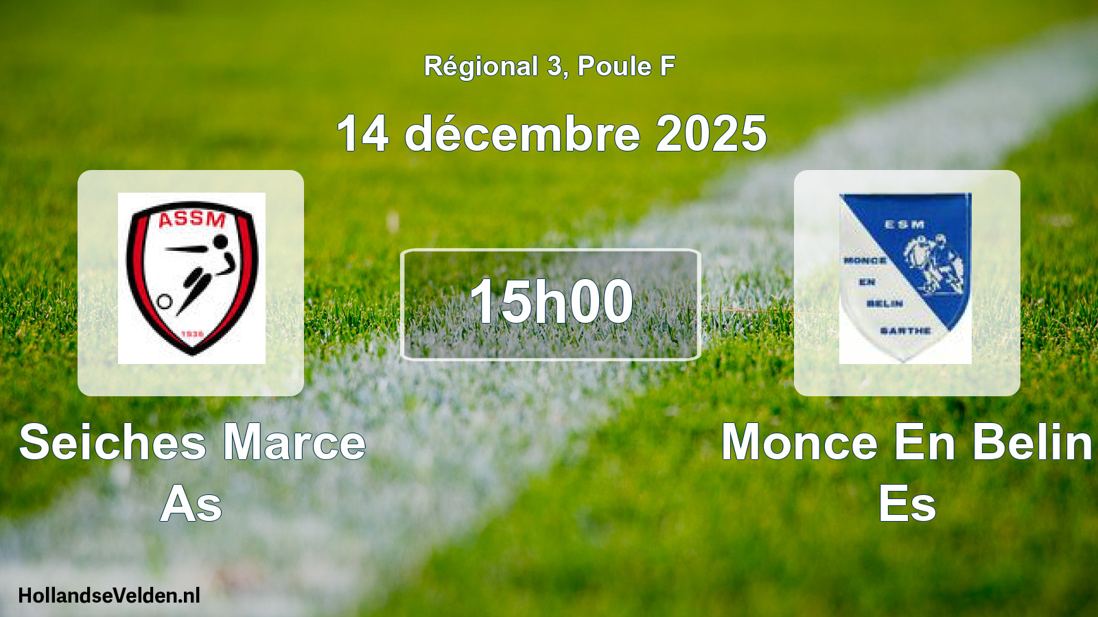 Scheduled Match: Seiches Marce As - Monce En Belin Es (14 December 2025)