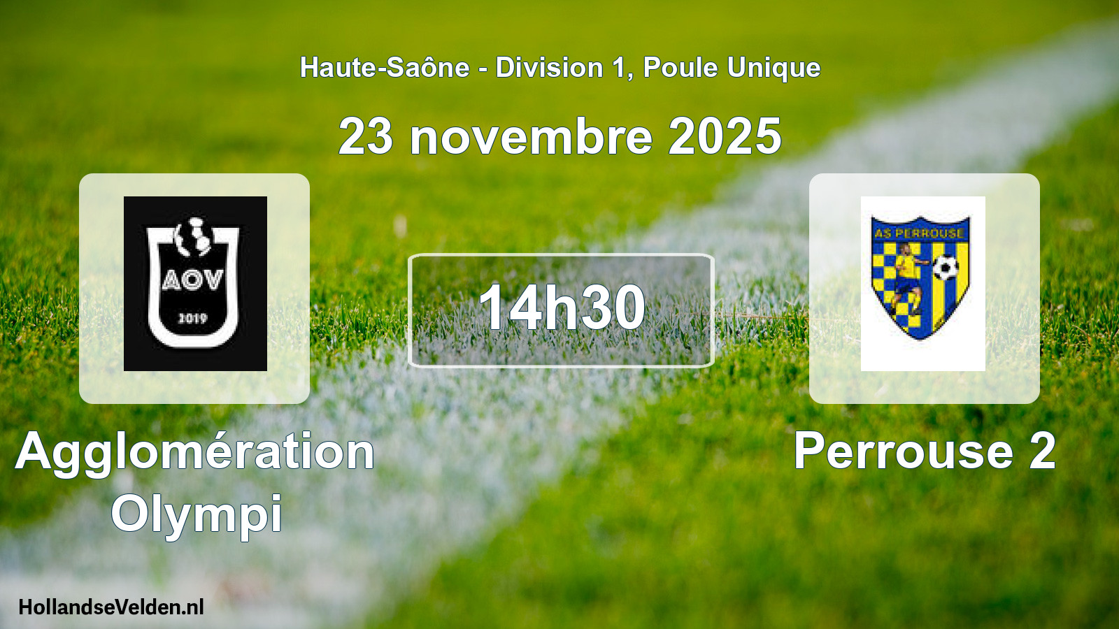 Scheduled Match: Agglomération Olympi - Perrouse 2 (23 November 2025)