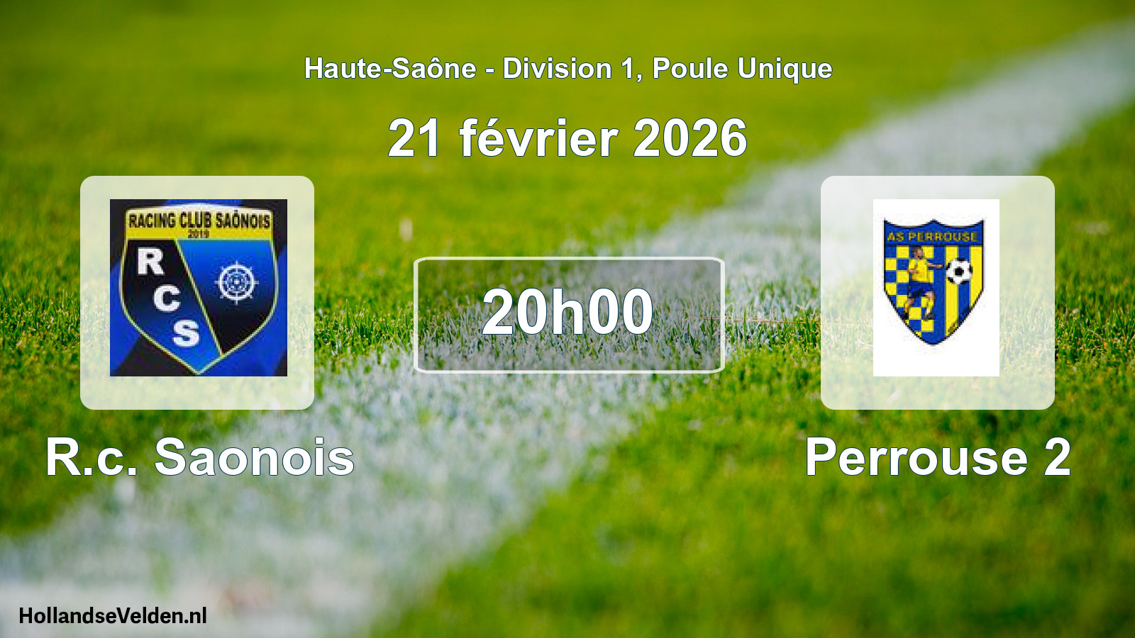 Scheduled Match: R.c. Saonois - Perrouse 2 (21 February 2026)