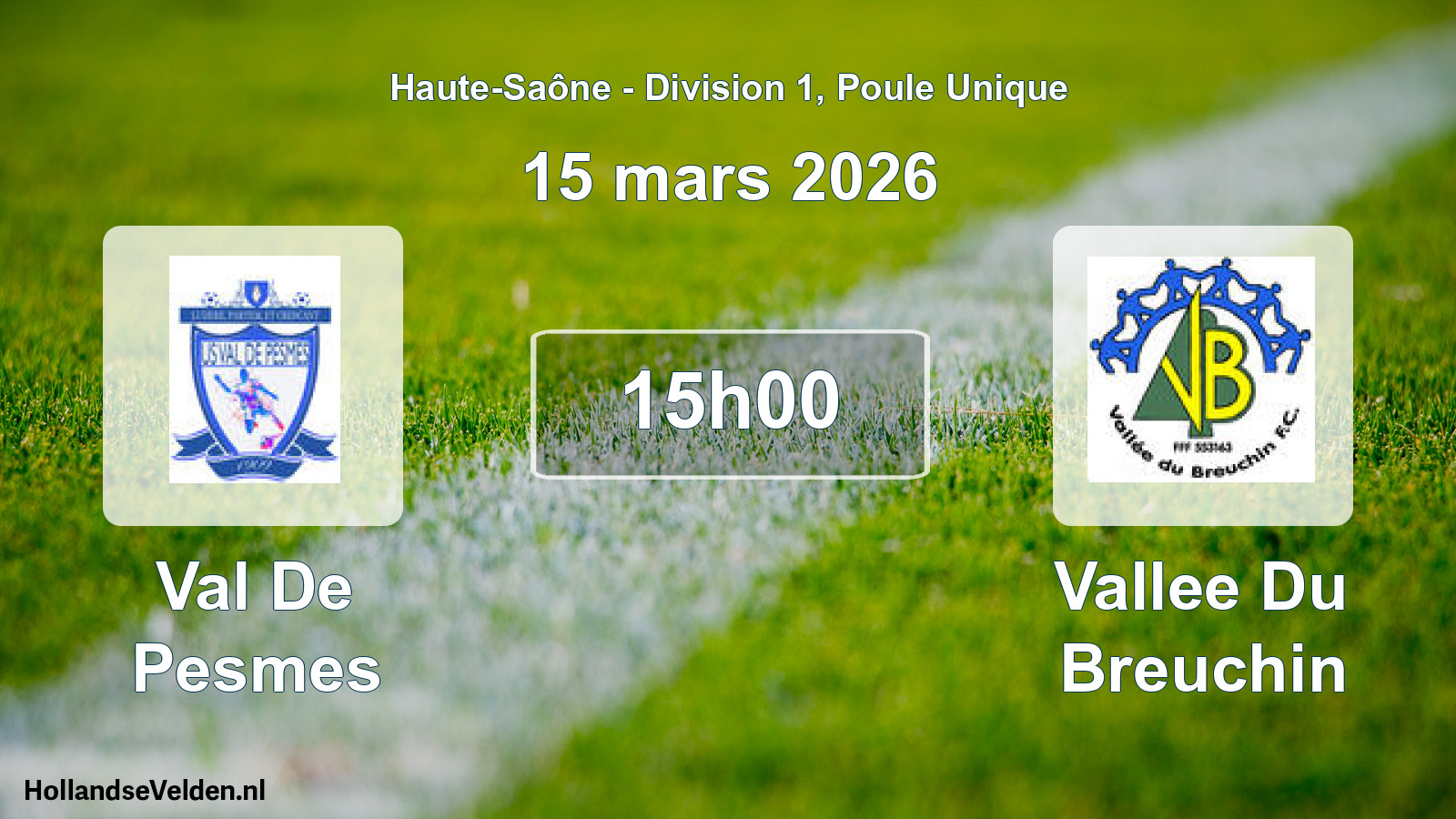 Geplande wedstrijd: Val De Pesmes - Vallee Du Breuchin (15 maart 2026)