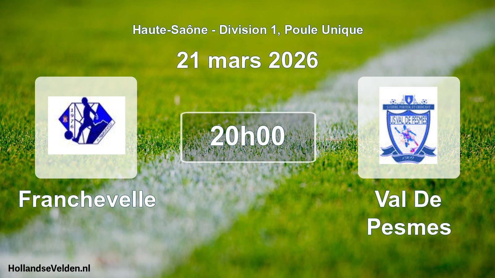 Match programmé: Franchevelle - Val De Pesmes (21 mars 2026)