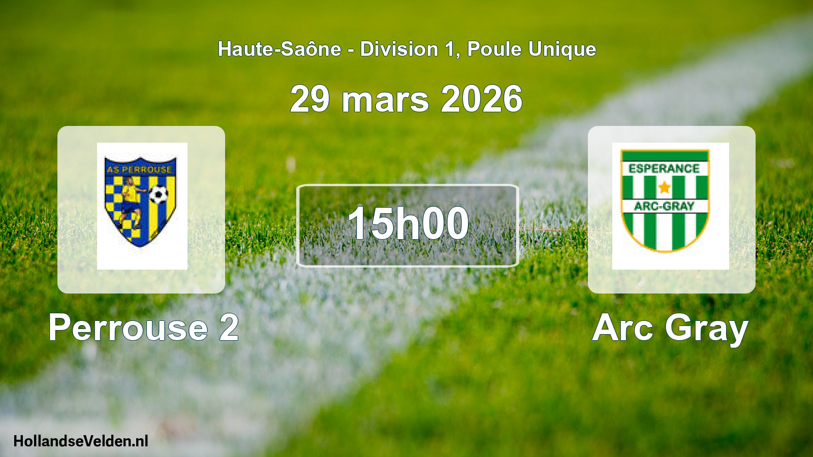 Scheduled Match: Perrouse 2 - Arc Gray (29 March 2026)