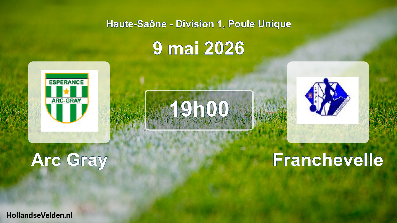 Scheduled Match: Arc Gray - Franchevelle (9 May 2026)