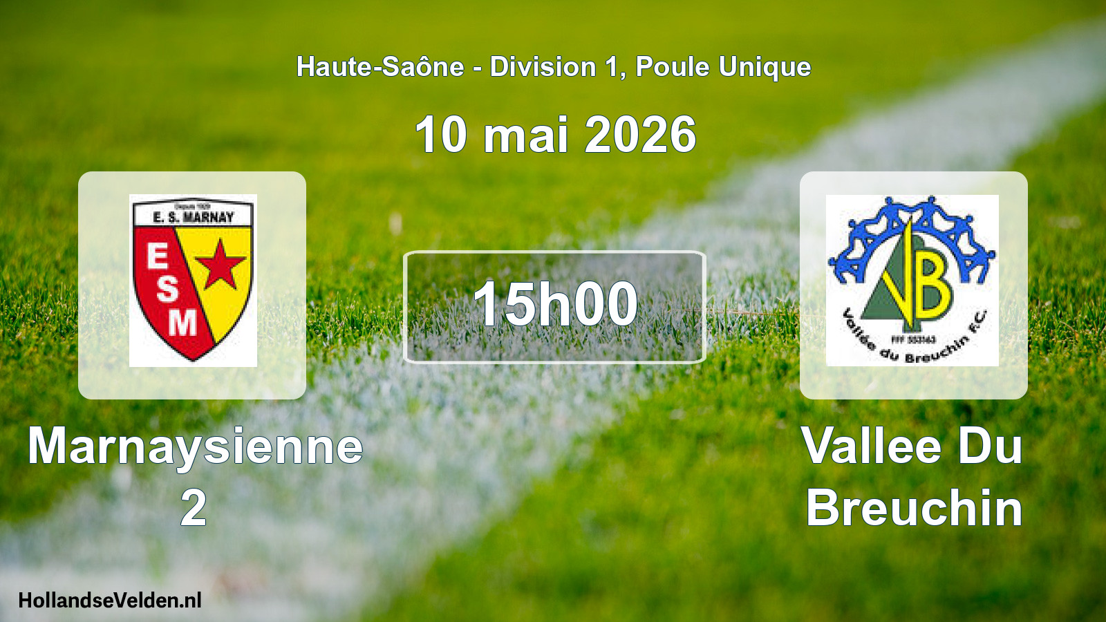 Geplande wedstrijd: Marnaysienne 2 - Vallee Du Breuchin (10 mei 2026)