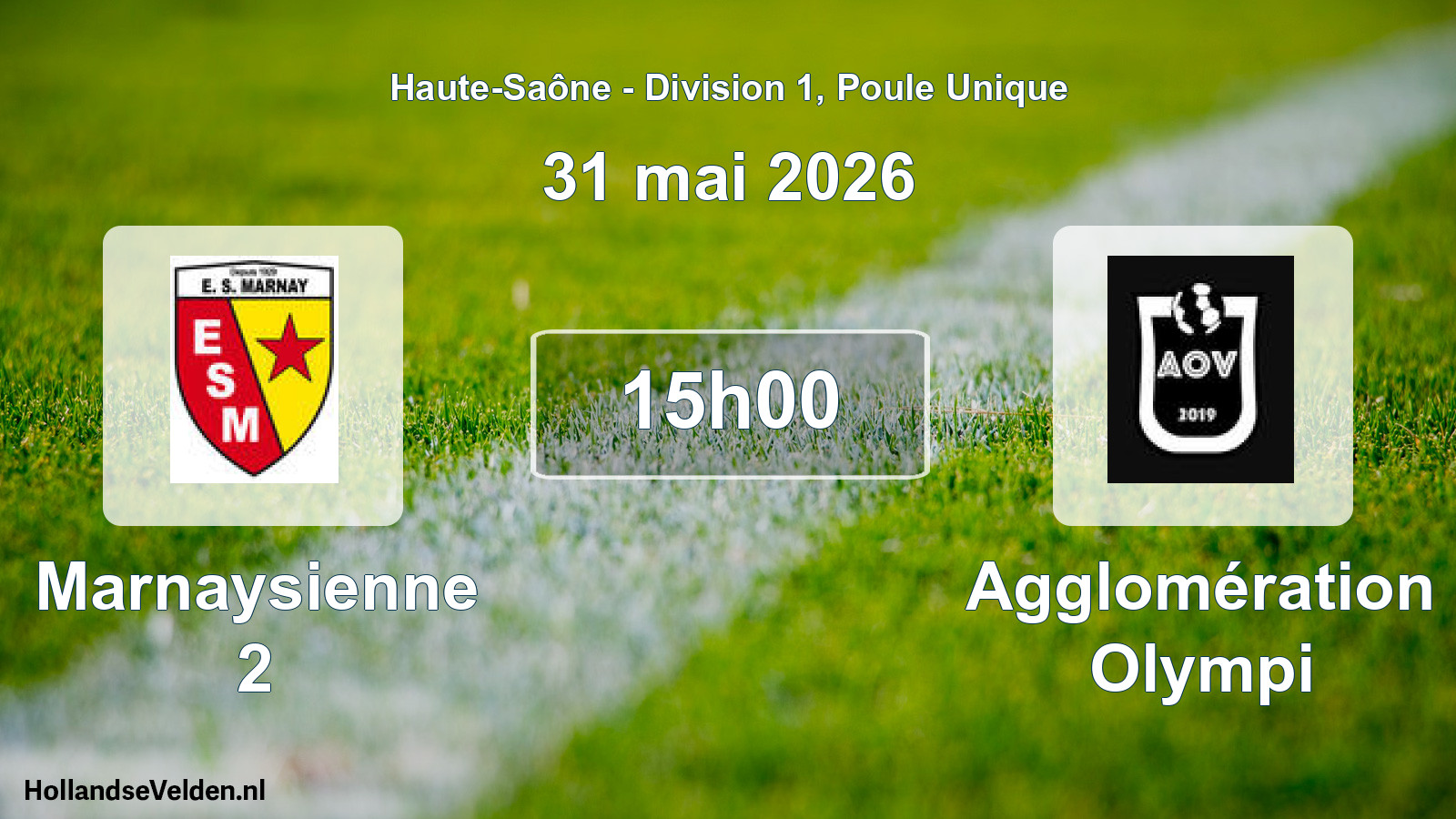 Scheduled Match: Marnaysienne 2 - Agglomération Olympi (31 May 2026)