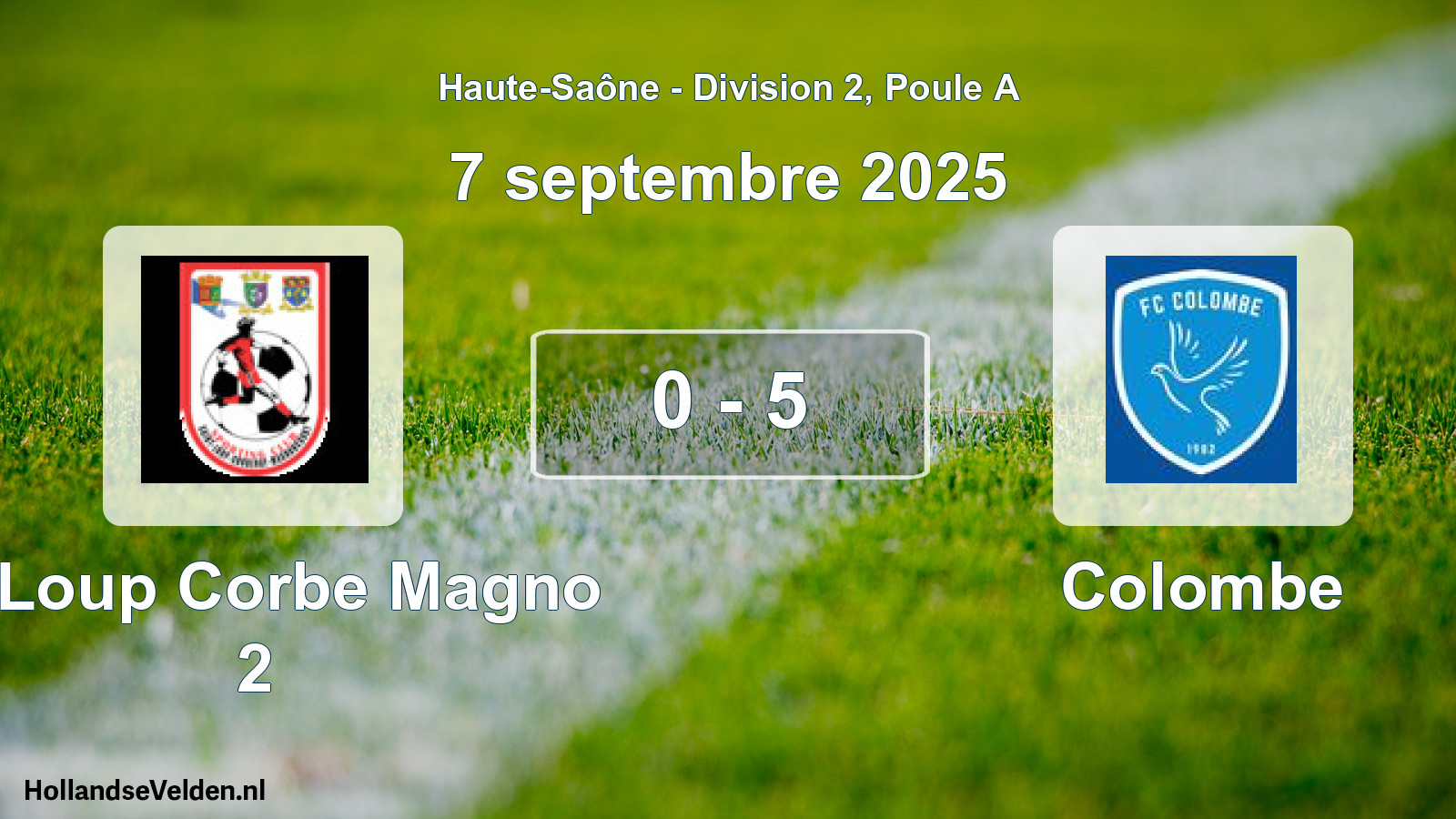 Match joué: St Loup Corbe Magno 2 - Colombe 0 - 5 (7 septembre 2025)