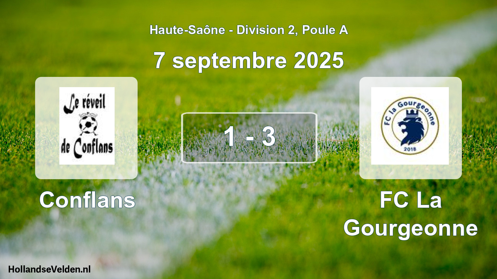 Total number of matches played: Conflans - FC La Gourgeonne 1 - 3 (7 September 2025)
