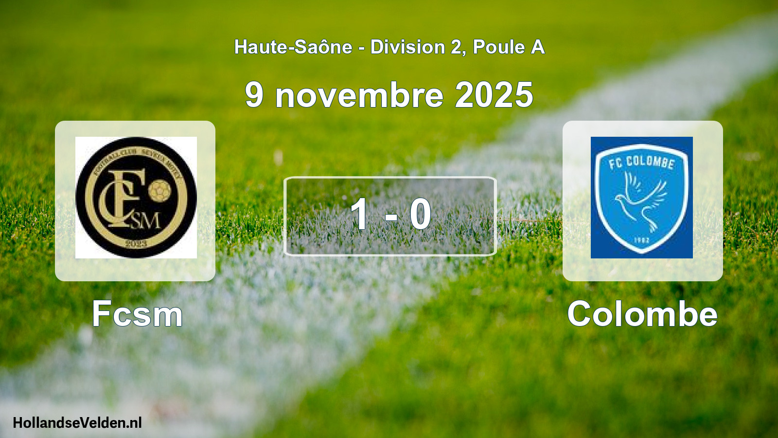 Match joué: Fcsm - Colombe 1 - 0 (9 novembre 2025)