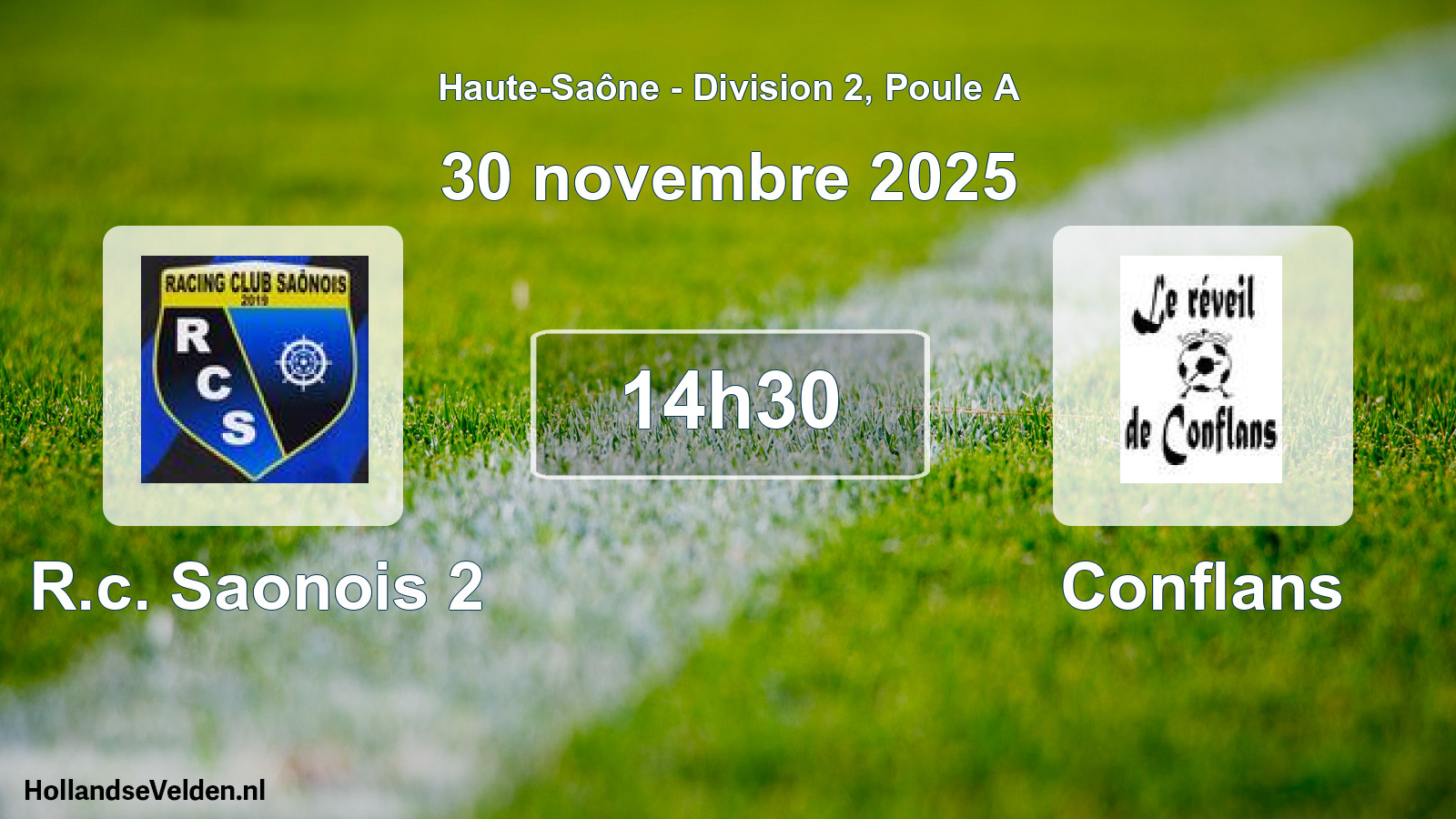 Geplande wedstrijd: R.c. Saonois 2 - Conflans (30 november 2025)