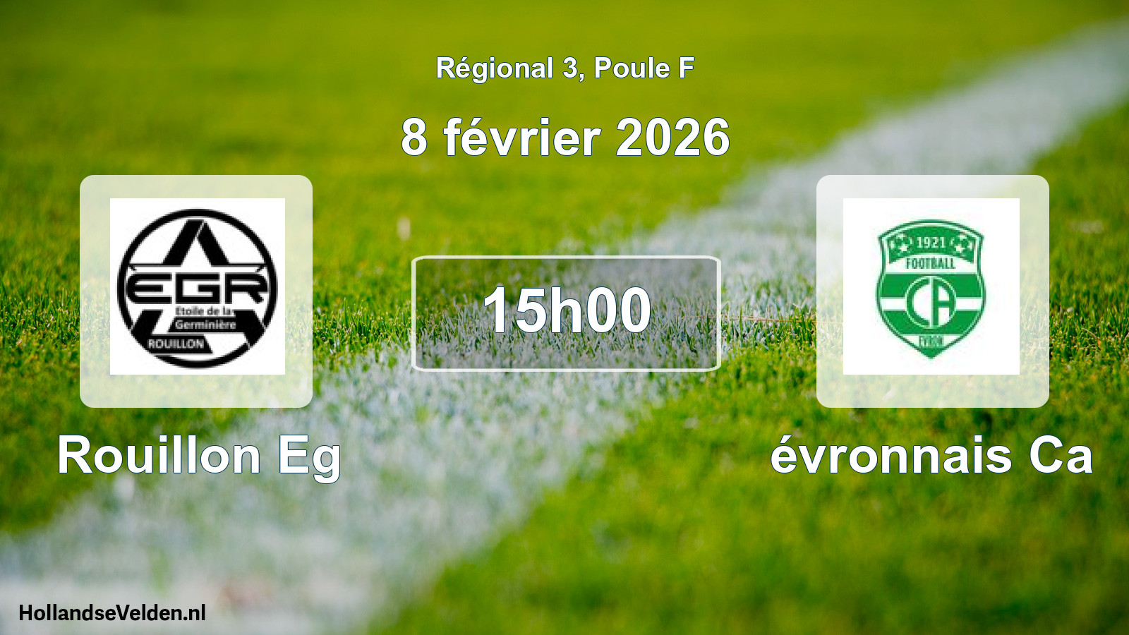 Geplande wedstrijd: Rouillon Eg - évronnais Ca (8 februari 2026)