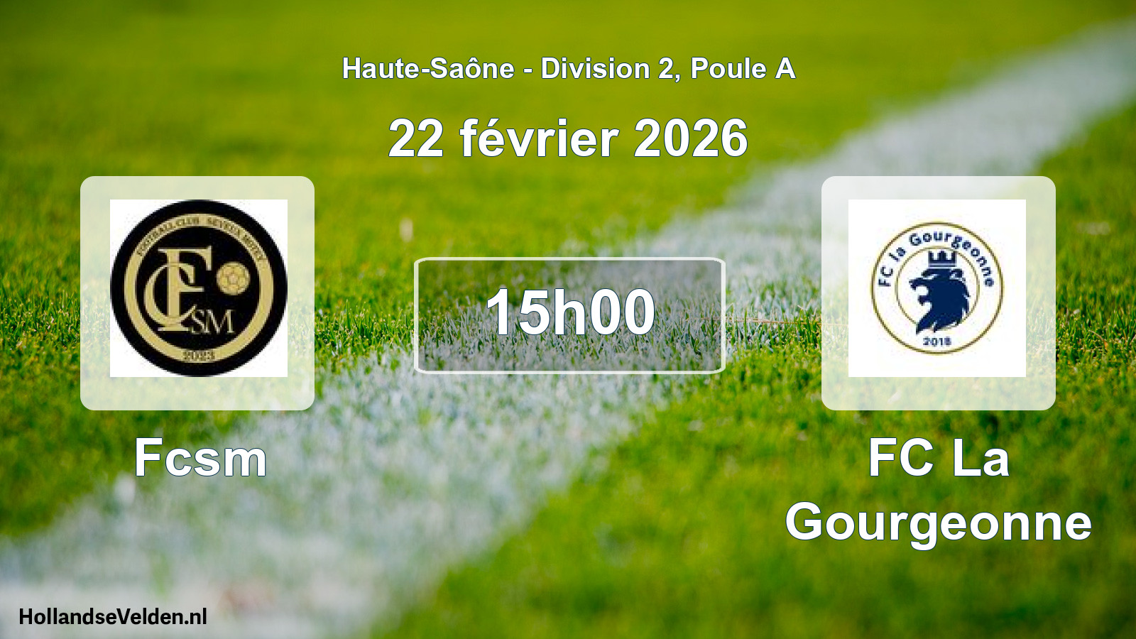 Scheduled Match: Fcsm - FC La Gourgeonne (22 February 2026)