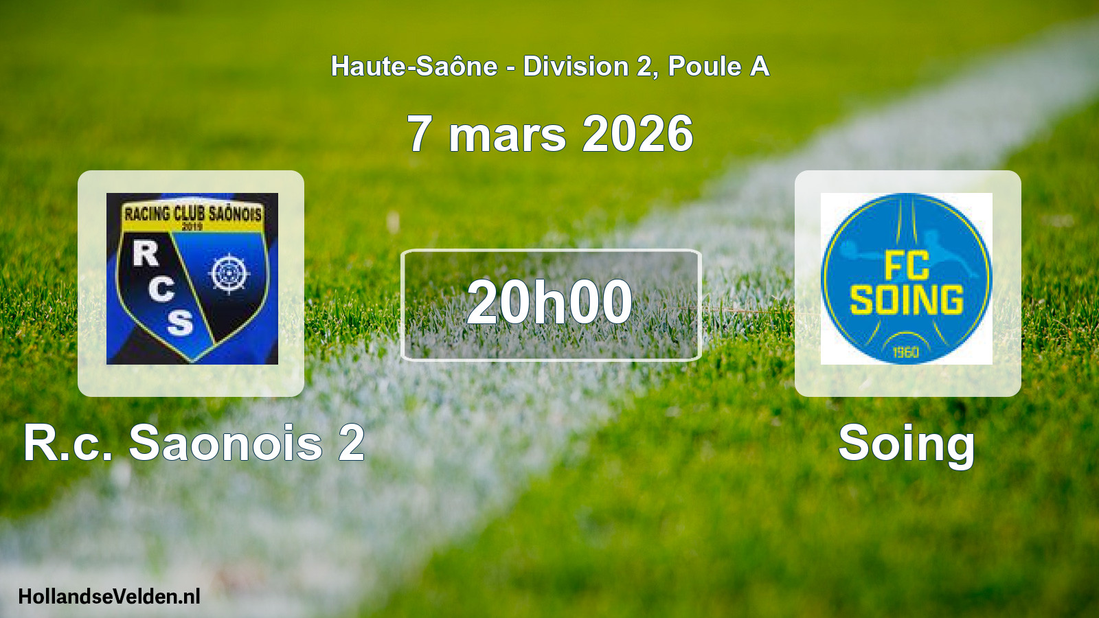 Scheduled Match: R.c. Saonois 2 - Soing (7 March 2026)