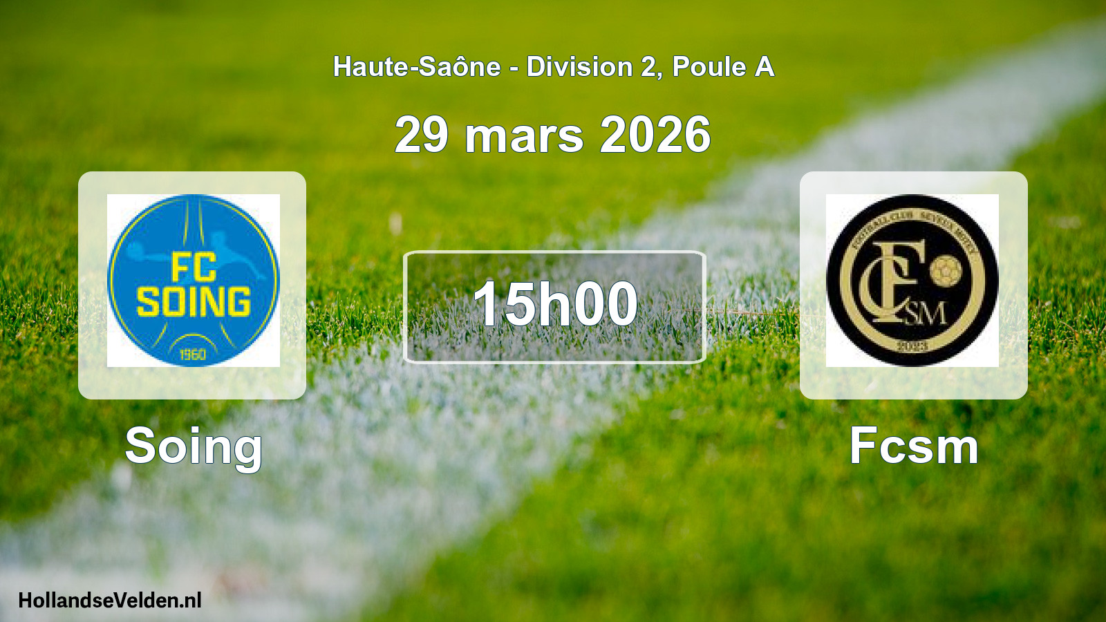 Scheduled Match: Soing - Fcsm (29 March 2026)
