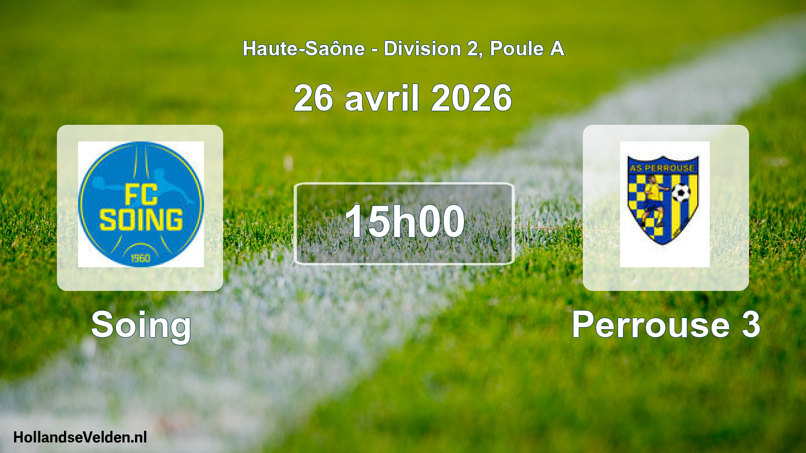 Scheduled Match: Soing - Perrouse 3 (26 April 2026)