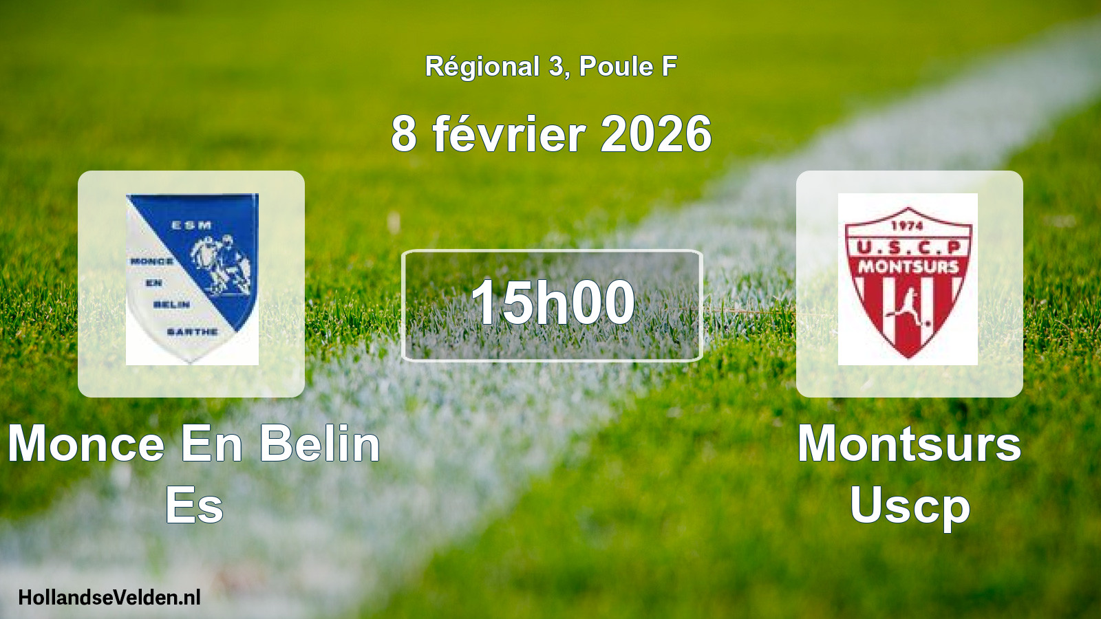 Scheduled Match: Monce En Belin Es - Montsurs Uscp (8 February 2026)