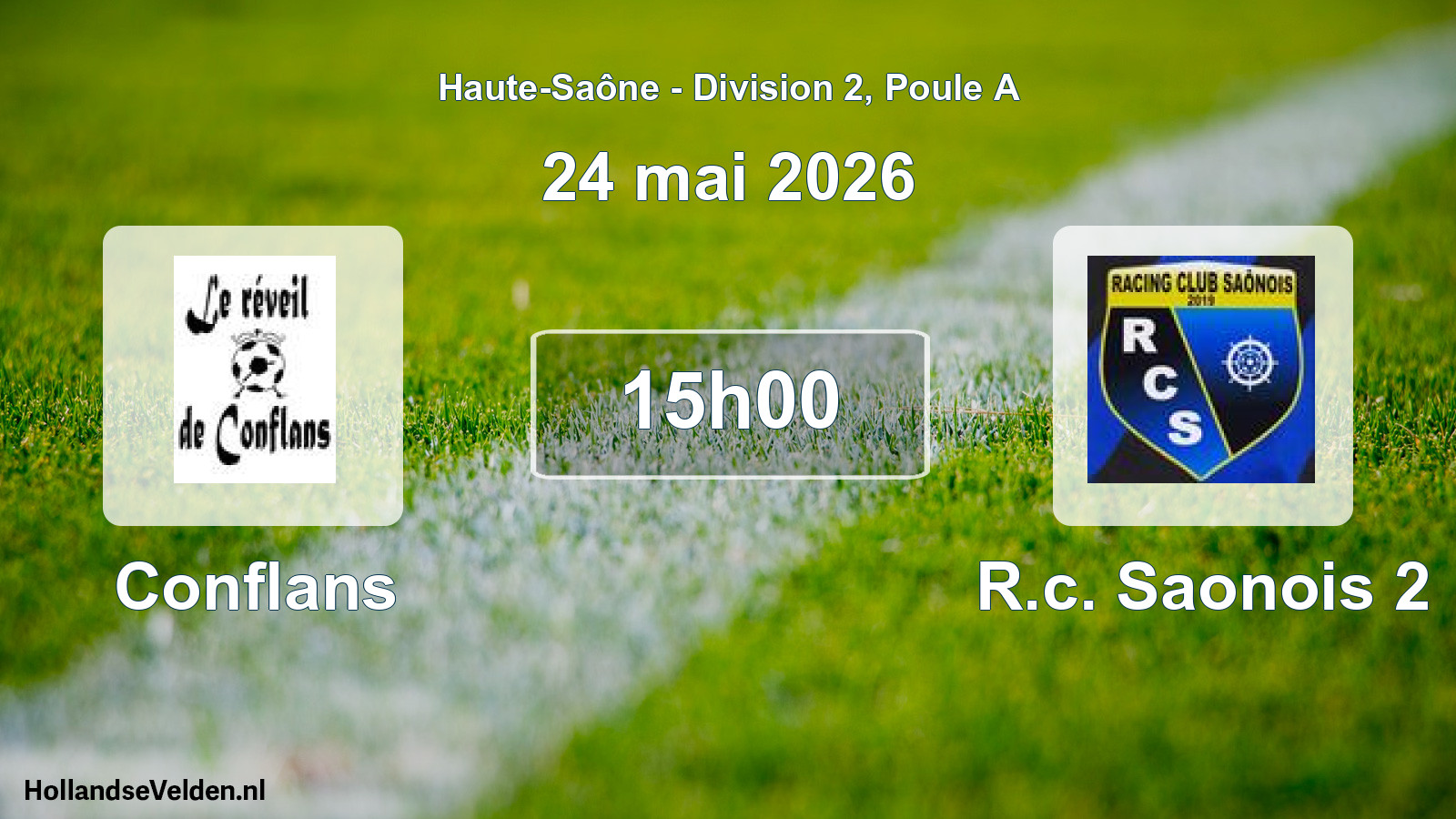 Match programmé: Conflans - R.c. Saonois 2 (24 mai 2026)