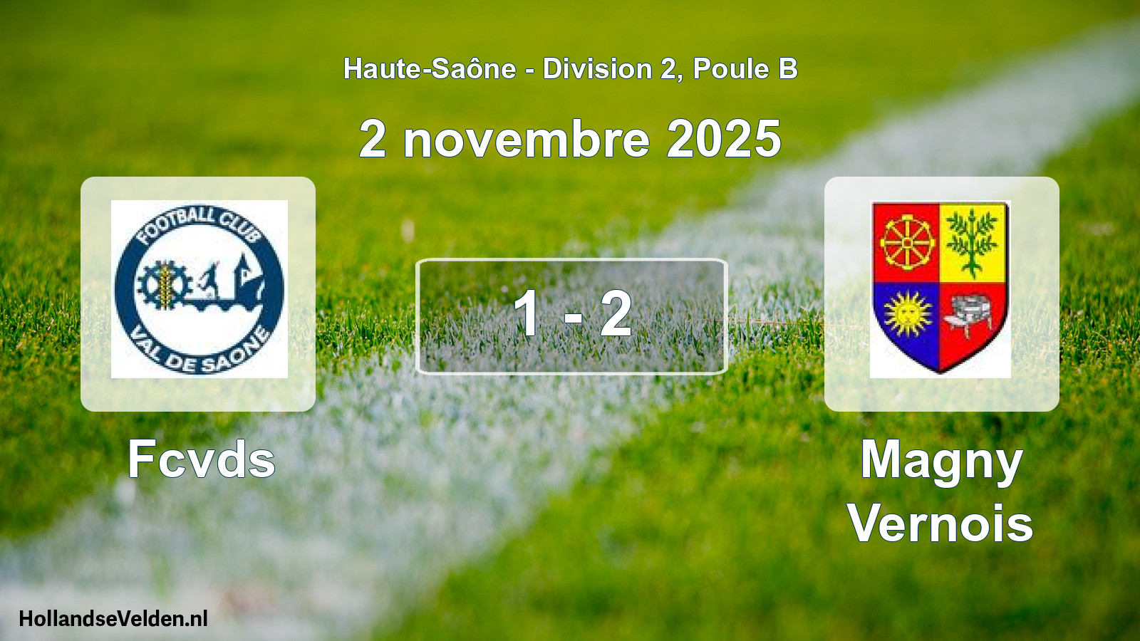 Match joué: Fcvds - Magny Vernois 1 - 2 (2 novembre 2025)