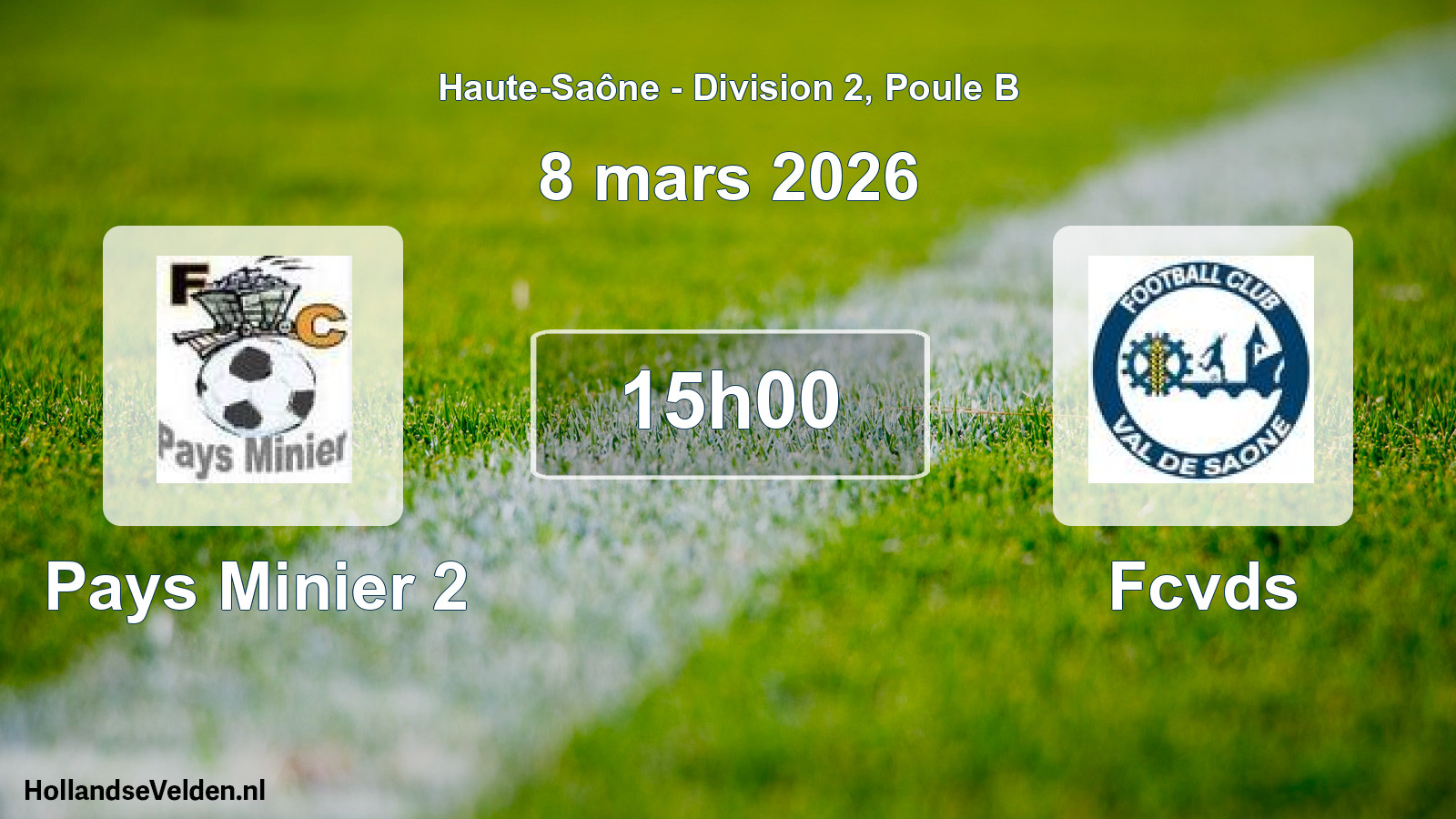 Scheduled Match: Pays Minier 2 - Fcvds (8 March 2026)