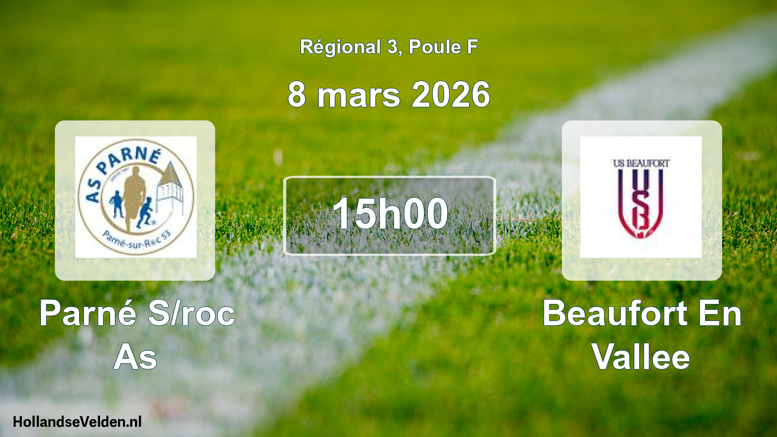 Scheduled Match: Parné S/roc As - Beaufort En Vallee (8 March 2026)