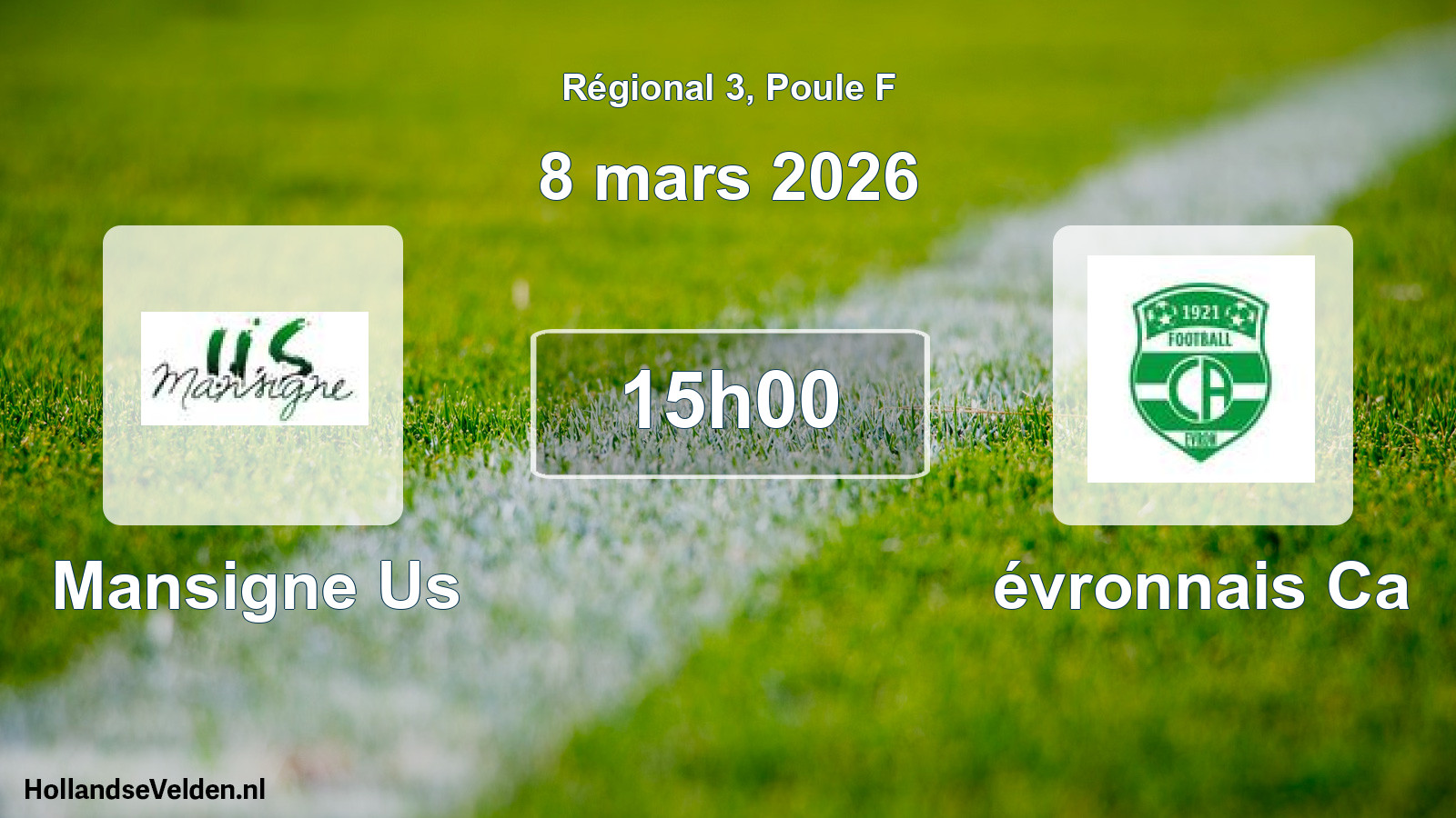 Scheduled Match: Mansigne Us - évronnais Ca (8 March 2026)