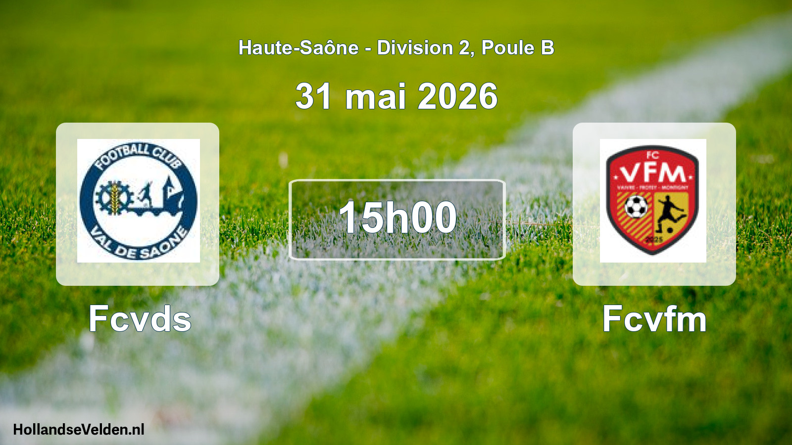 Scheduled Match: Fcvds - Fcvfm (31 May 2026)