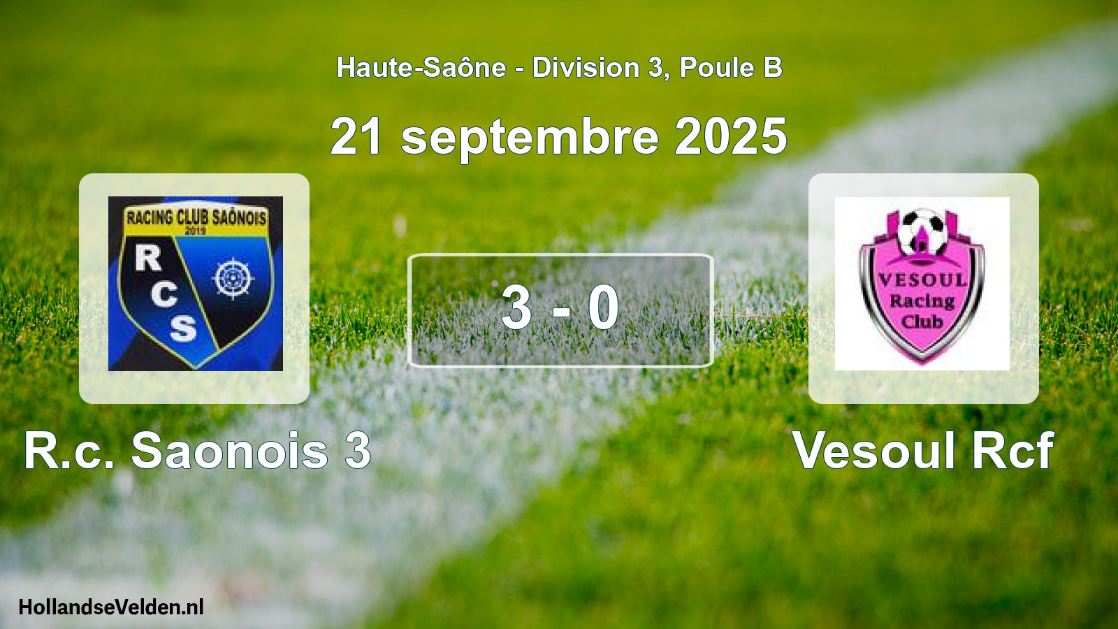 Total number of matches played: R.c. Saonois 3 - Vesoul Rcf 3 - 0 (21 September 2025)