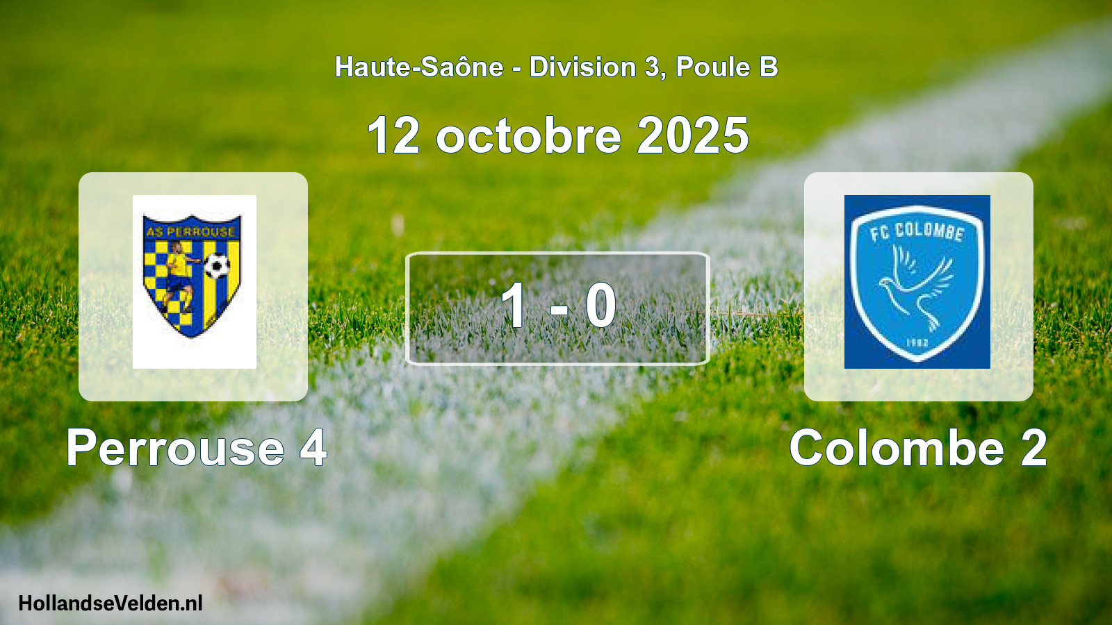 Match joué: Perrouse 4 - Colombe 2 1 - 0 (12 octobre 2025)
