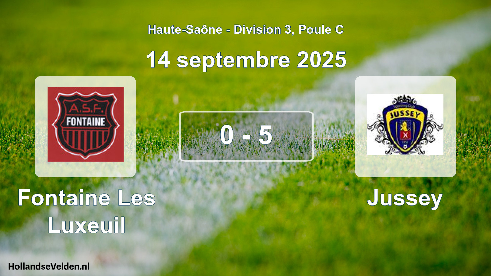 Match joué: Fontaine Les Luxeuil - Jussey 0 - 5 (14 septembre 2025)