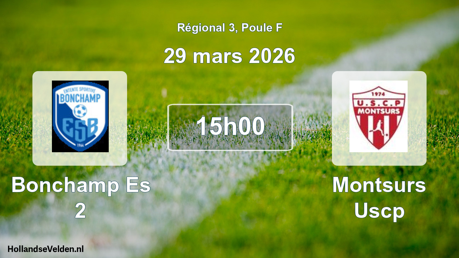 Scheduled Match: Bonchamp Es 2 - Montsurs Uscp (29 March 2026)