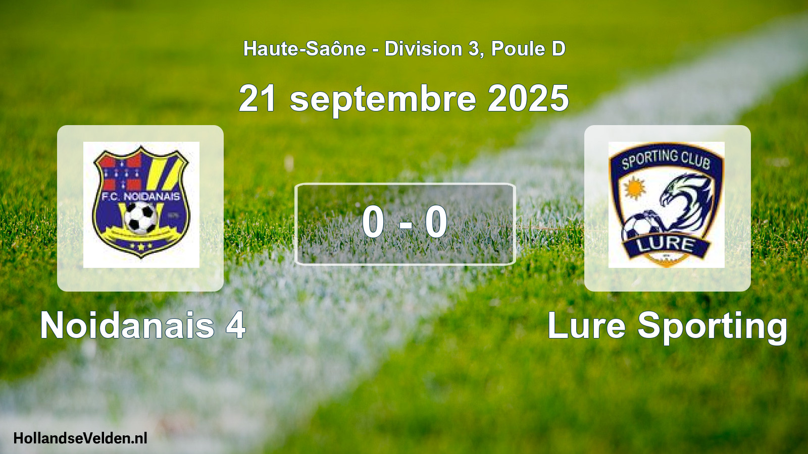 Gespeelde wedstrijd: Noidanais 4 - Lure Sporting 0 - 0 (21 september 2025)