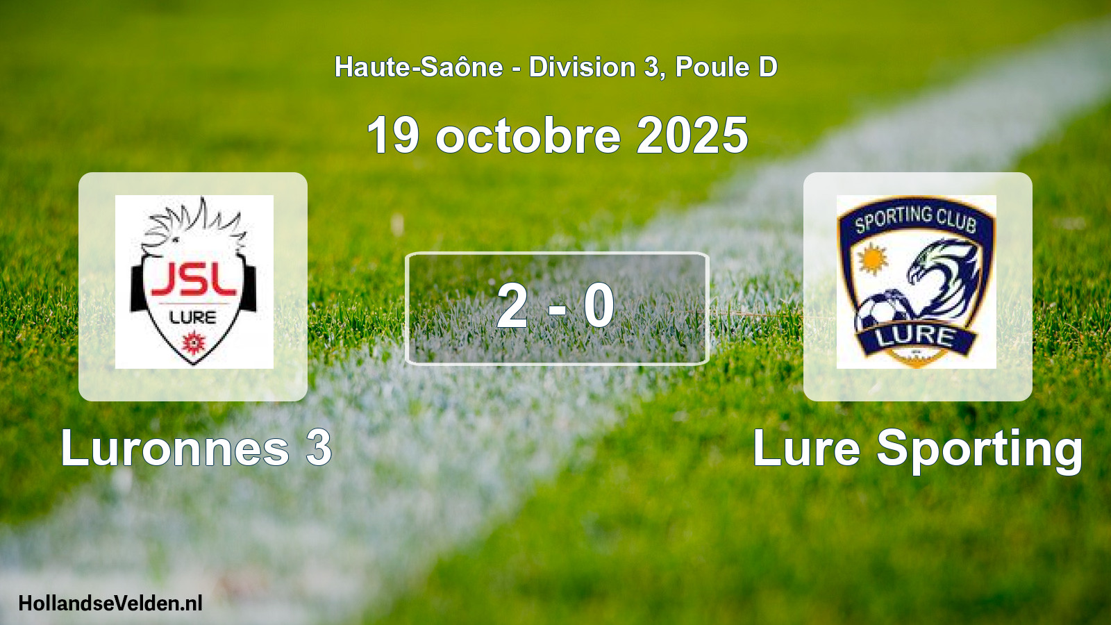 Match joué: Luronnes 3 - Lure Sporting 2 - 0 (19 octobre 2025)