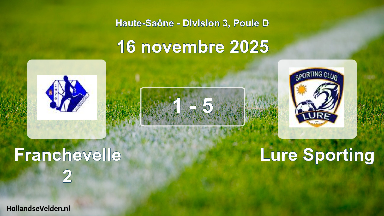 Match joué: Franchevelle 2 - Lure Sporting 1 - 5 (16 novembre 2025)