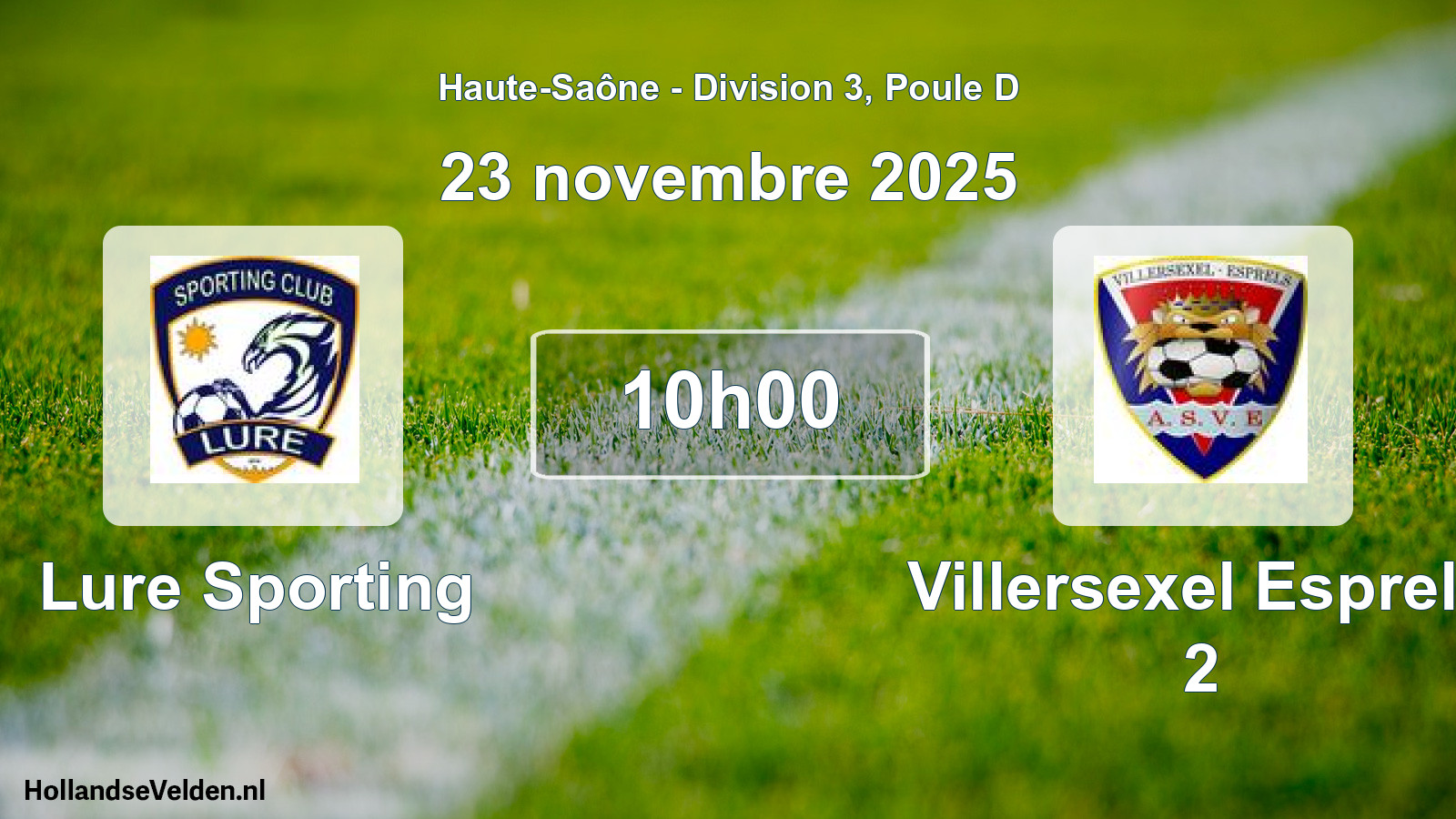 Scheduled Match: Lure Sporting - Villersexel Esprels 2 (23 November 2025)